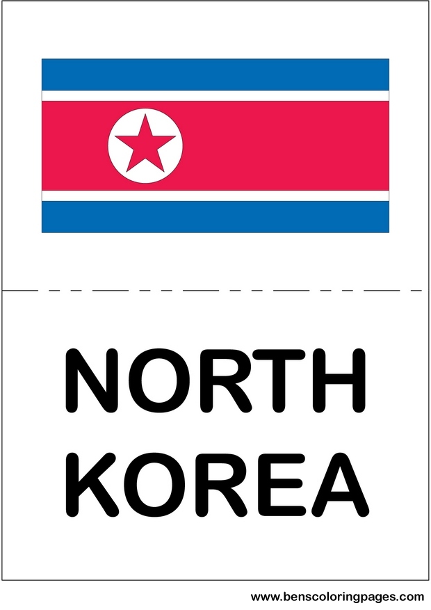 north korea flag